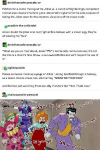 clowns-chasing-joker-because-he-never-copyrighted-his-makeup-with-a-clown-egg